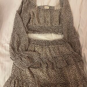 Altar'd State Brown Leopard Print set